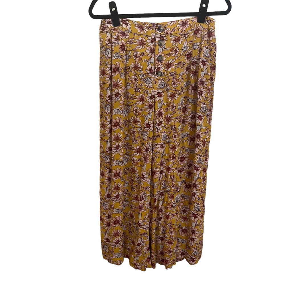 American eagle flowy cropped wide leg floral Groucho pant size large